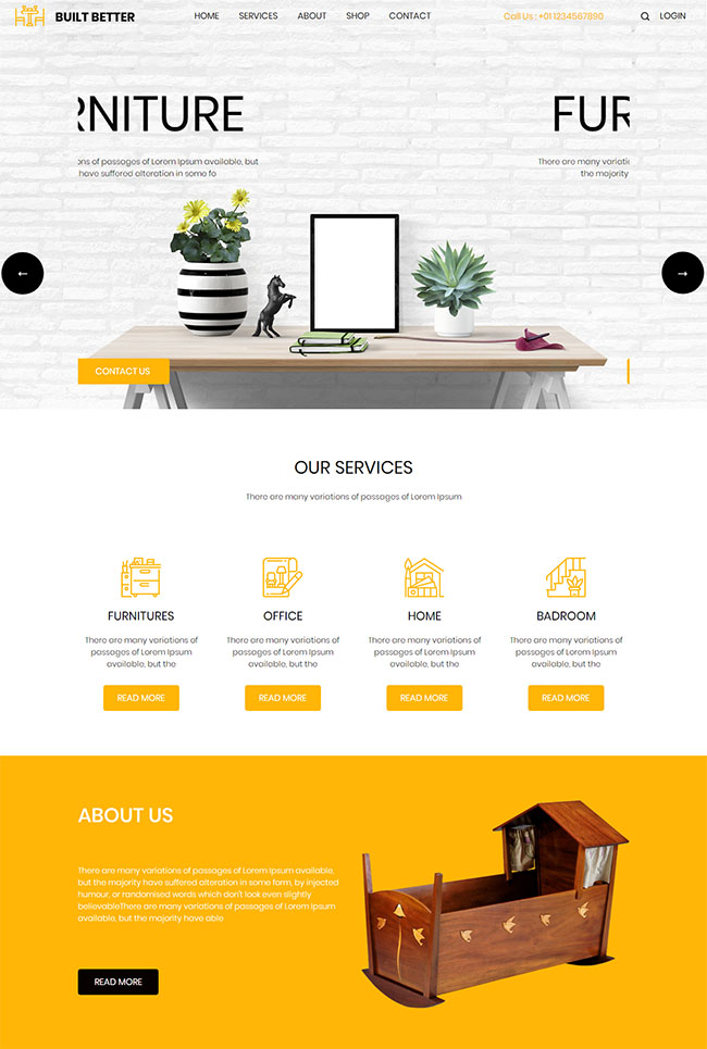 厨房家居设计公司HTML5网站模板