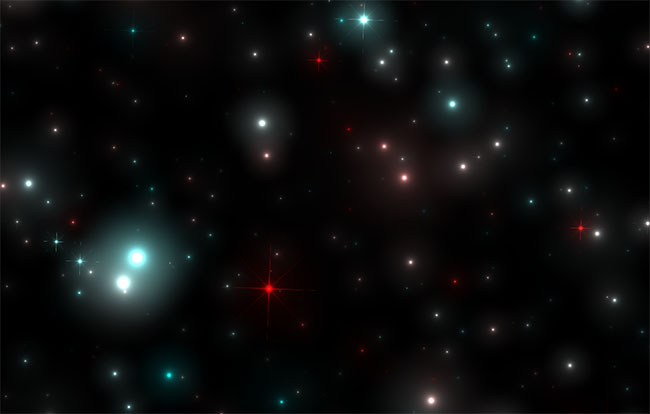 Canvas绘制的HTML5全屏酷炫群星闪耀3D星空背景动画特效