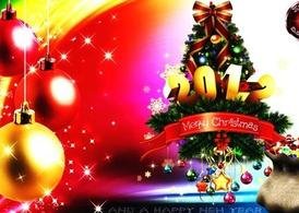 圣诞PSD素材-2012圣诞快乐
