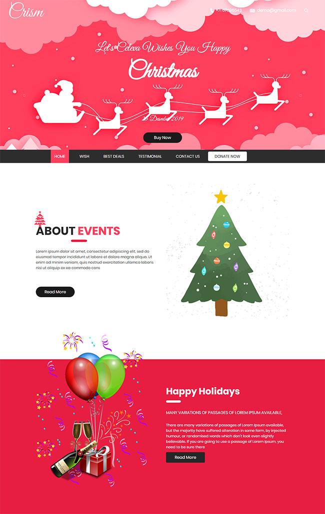 HTML5圣诞节专题模板