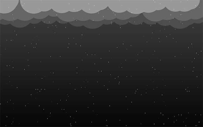Canvas实现的乌云密布的下雨天特效 HTML5雨量大小调节代码