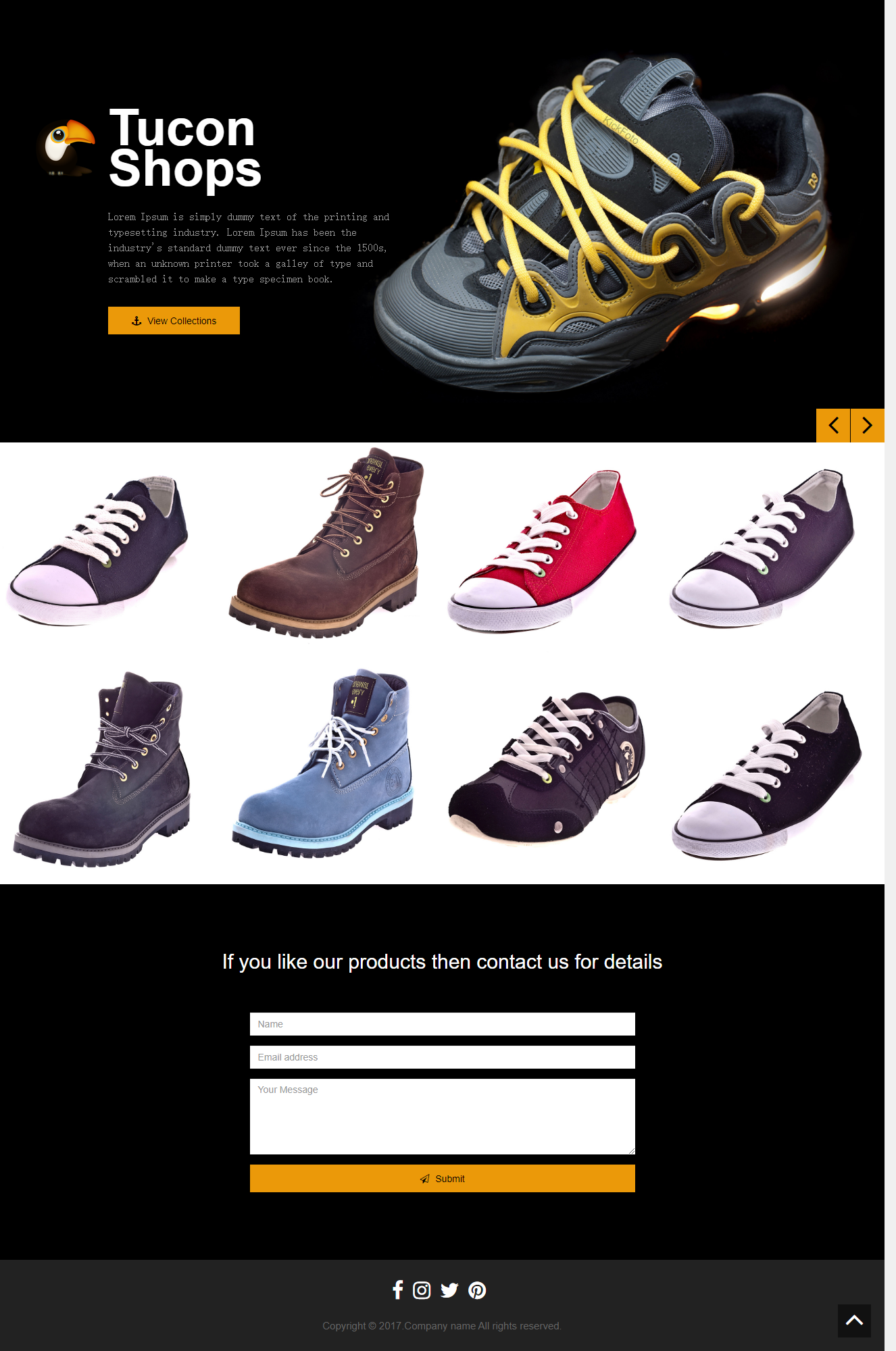 HTML5响应式运动鞋电商网页模板